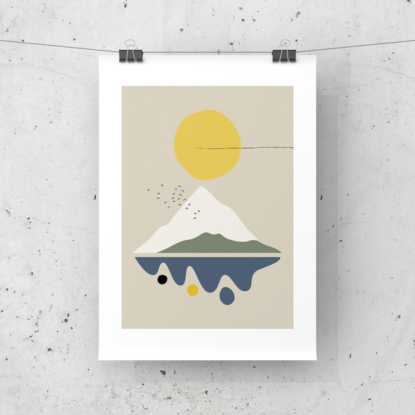 北欧 風 インテリア アートポスター【 mountain 】:/038/ 山 モダン 植物 太陽 自然 キャンプ 7枚目の画像