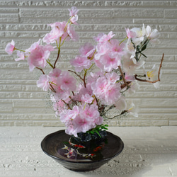 置物　水辺の風景　錦鯉　桜　和雑貨　インテリア雑貨　植物雑貨　受注製作 3枚目の画像