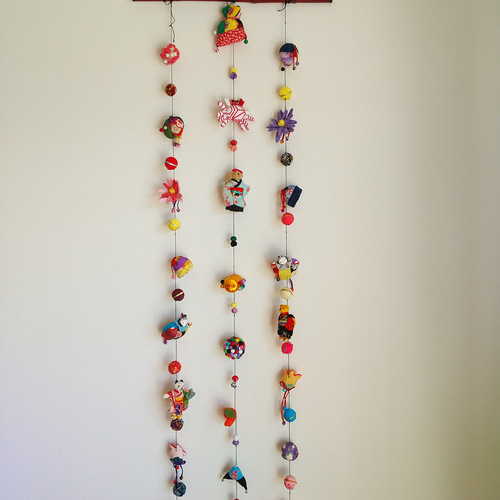 ひな祭り♪150cmロング吊るし雛飾り☆ちりめん細工さげもん雛人形