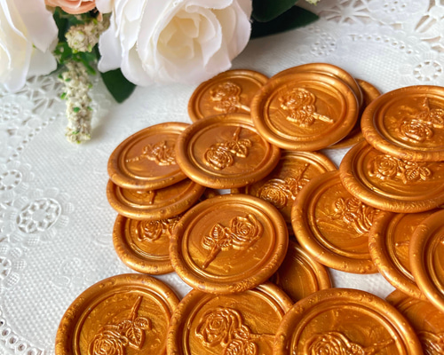 バラ / シーリングスタンプ / シール / ラッピング / 手紙 / 封蝋