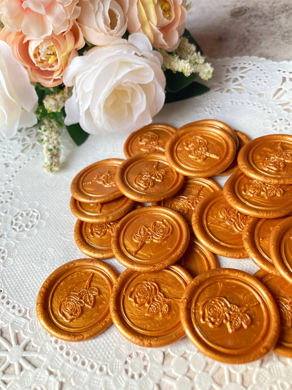 バラ / シーリングスタンプ / シール / ラッピング / 手紙 / 封蝋