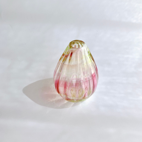 春陽] ＊ 花瓶 フラワーベース 吹きガラス 一輪挿し・花瓶・花器