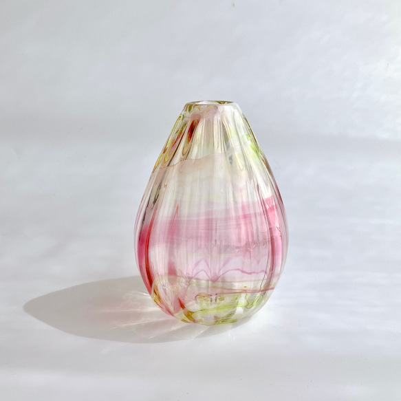 [春陽] ＊ 花瓶　フラワーベース　吹きガラス 2枚目の画像
