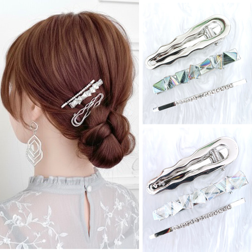 ♥️200【2点で800円】レザー ヘアクリップ ① ヘアピン 本革 ヘア