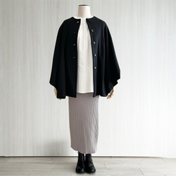 【日本/紀州】ボリューム袖クルーギャザー長袖プルオーバー_オーガニック綿100%_White 4枚目の画像