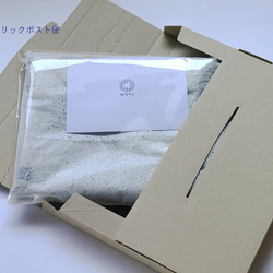 さらふわオーガニックコットン×麻 /リバーシブルねじりスヌード　朱赤×アイボリー 6枚目の画像