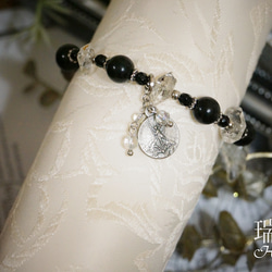 【ミニチャーム・大天使ミカエル（いぶし銀×聖母）】ブレスレットチャーム、携帯ストラップ、ペンダントトップ等に 2枚目の画像