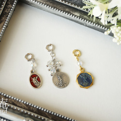 【ミニチャーム・大天使ミカエル（いぶし銀×聖母）】ブレスレットチャーム、携帯ストラップ、ペンダントトップ等に 7枚目の画像