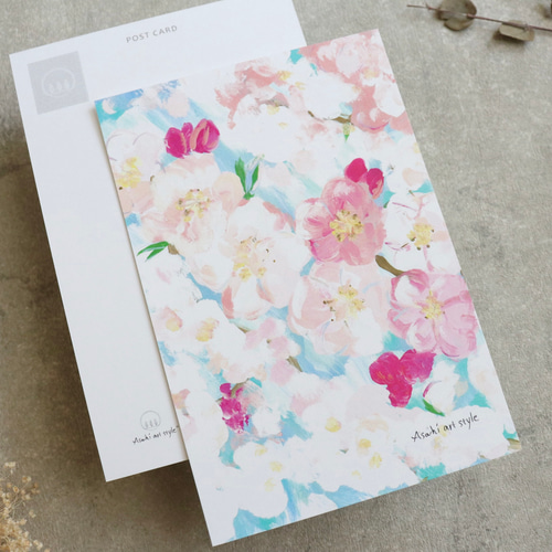 ポストカード 「 桜 」メッセージカードにも ポストカード Asahi art