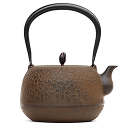 お取り寄せ】南部鉄器 鉄瓶 桜 1.5L 日本製 ガス・IH対応 茶壺
