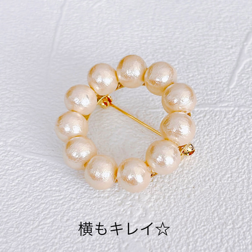 パールブローチ ブローチ まんまるブローチ 卒業式 パール