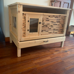 うさぎケージ　うさぎ木製ケージ　木製ハウス　ラビハ　800サイズ　おしゃれな木製ケージ 11枚目の画像