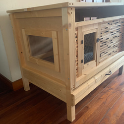 うさぎケージ　うさぎ木製ケージ　木製ハウス　ラビハ　800サイズ　おしゃれな木製ケージ 4枚目の画像