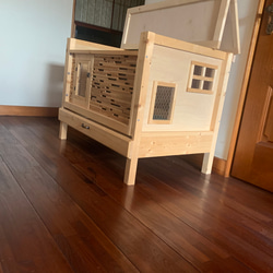 うさぎケージ　うさぎ木製ケージ　木製ハウス　ラビハ　800サイズ　おしゃれな木製ケージ 8枚目の画像