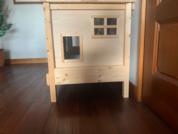 うさぎケージ　うさぎ木製ケージ　木製ハウス　ラビハ　800サイズ　おしゃれな木製ケージ 3枚目の画像