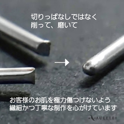 ロードライトガーネット 一粒ピアス サージカルステンレス セカンドピアス つけっぱなしOK 金属アレルギー対応 送料無料 6枚目の画像