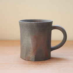青備前 面取マグカップ【1点限定】【備前焼】 マグカップ トトクマ舎
