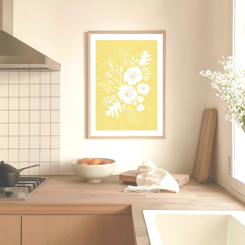 北欧 風 インテリア アート ポスター【 white painted