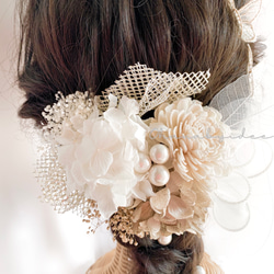 振袖　袴　❤︎レースの蝶々飾り♡かわいい髪飾り❤︎  結婚式　前撮り　成人式　卒業式　和装ヘア　ドレスヘア　OHANA 5枚目の画像