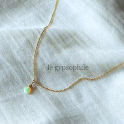 14kgf 宝石質オパールネックレス Opal necklace ゴールドフィルド製 7枚目の画像