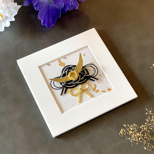 水引兜飾り三日月前立てミニフレーム 五月人形・こいのぼり tomoemon