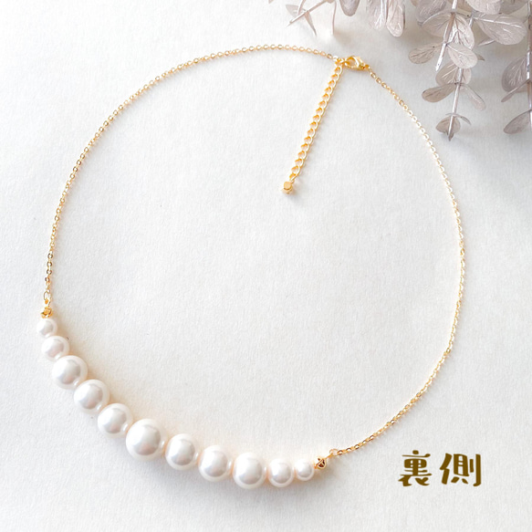 再販 ＊formal＊natural acryl pearl - ハーフネックレス ＊ 入園式 入学式 卒園式 卒業式 4枚目の画像