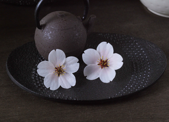 さくら咲く　ふんわりお色のピアス/イヤリング　桜　和 1枚目の画像