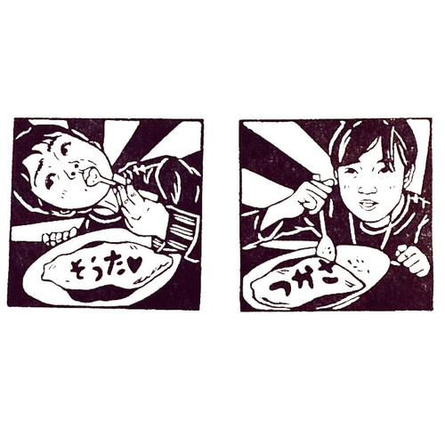 似顔絵・イラスト オーダー消しゴムはんこ ※オプション追加で価格変動