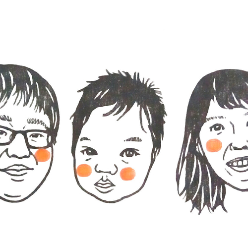 似顔絵・イラスト オーダー消しゴムはんこ ※オプション追加で価格変動