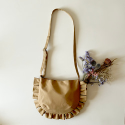 【受注生産】 frill shoulder bag （camel） 9枚目の画像