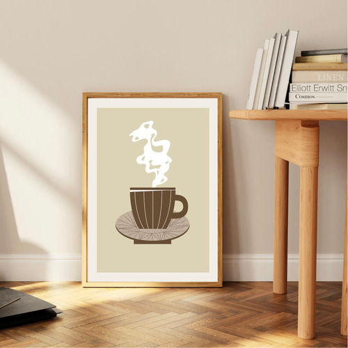 まとめ買いでお得 北欧 】ブラウン time Tea ポスター【 アート インテリア 風 絵画