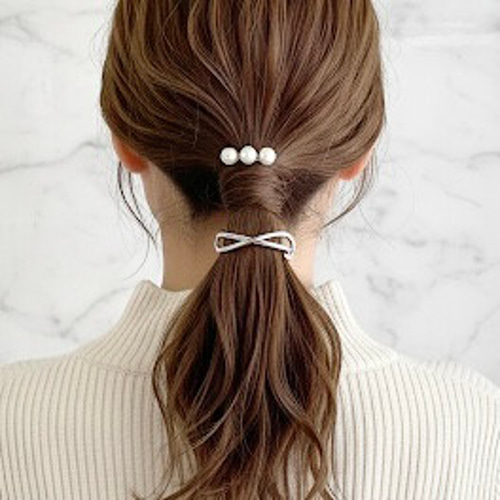 ♥️400 選べるカラー チャーム スエード リボン ヘアゴム