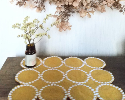 ディスプレイマット インテリアマット 北欧風 タンバリン風 カーペット