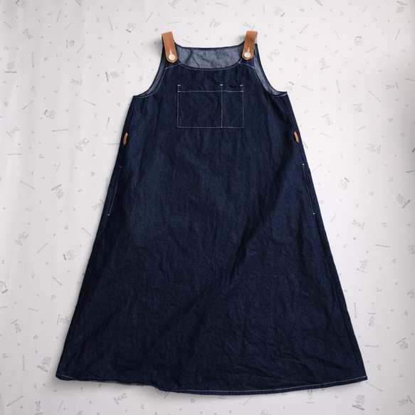 denim 1-piece indigo 第5張的照片