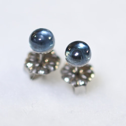 倫敦藍色托帕石耳環（4 毫米，鈦金耳環） 第2張的照片