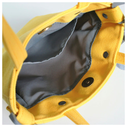 帆布のミニトートサコッシュ（ミモザイエロー）《受注制作》 [ ショルダーバッグ　ミニバッグ　トートバッグ　ポシェット ] 7枚目の画像