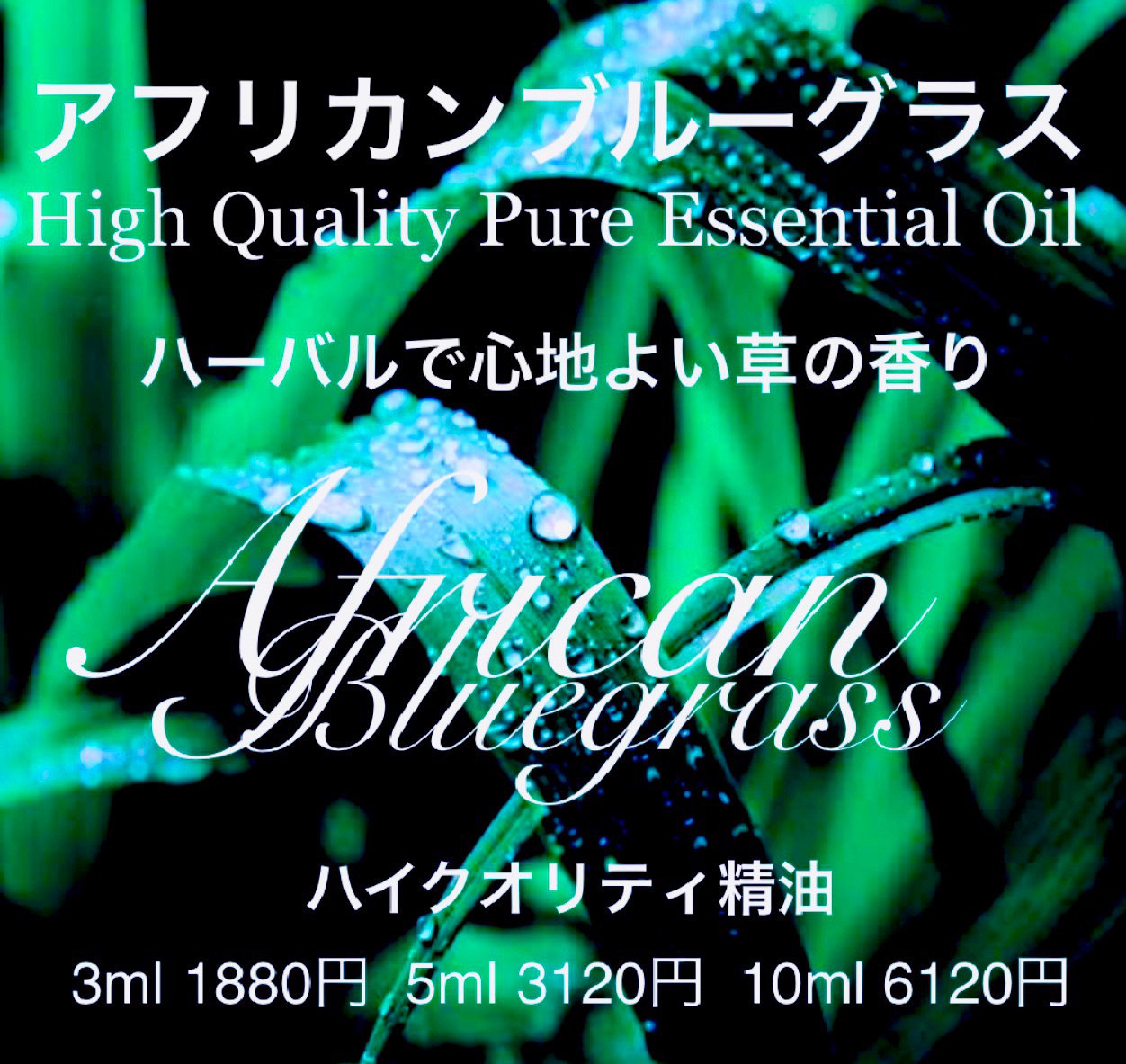 ピュア＆ナチュラル精油アフリカンブルーグラス10ml