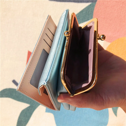 レディース 三つ折り財布 レディース財布 ミニ財布 レディース がま口 ウォレット 小銭入れ付き 大容量 取り出しやすい 13枚目の画像