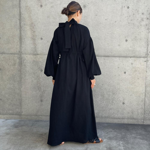 アンミヌ◯ビッグリボンワンピース◯ブラック ブラックフォーマル リボンベルト付ワンピース 440606 – MONOIR