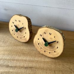 (左)イチョウ  (右)イチョウ　森の置き時計 4枚目の画像