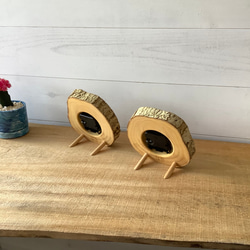 (左)イチョウ  (右)イチョウ　森の置き時計 5枚目の画像