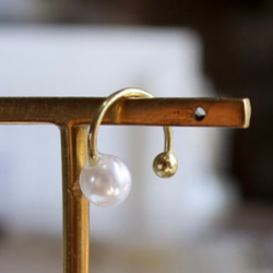 18kgp☆pearl ear cuff イヤーカフ 2枚目の画像