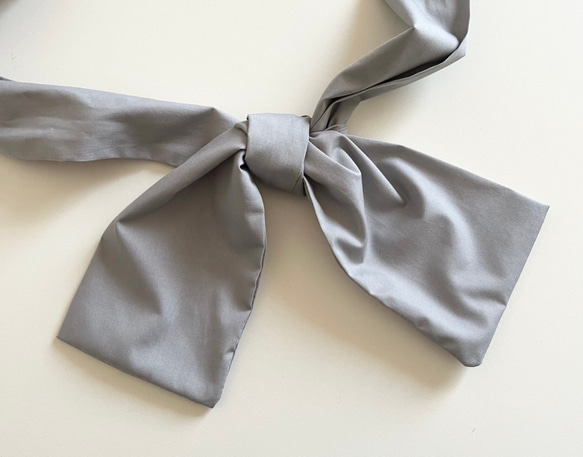 【受注生産】《3way》ribbon tote bag （right gray） 9枚目の画像