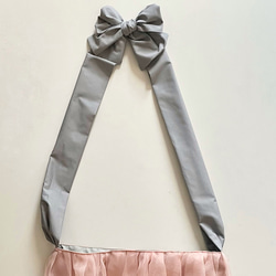 【受注生産】《3way》ribbon tote bag （right gray） 8枚目の画像