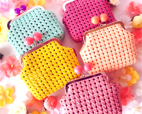 ☆ふっくらフォルムが可愛い クラフトバンドで編んだあめ玉