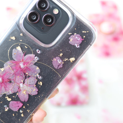 iPhone15ケース iPhone14Pro スマホケース　桜　さくら　スマホカバー　クリアケース　スマホショルダー 4枚目の画像