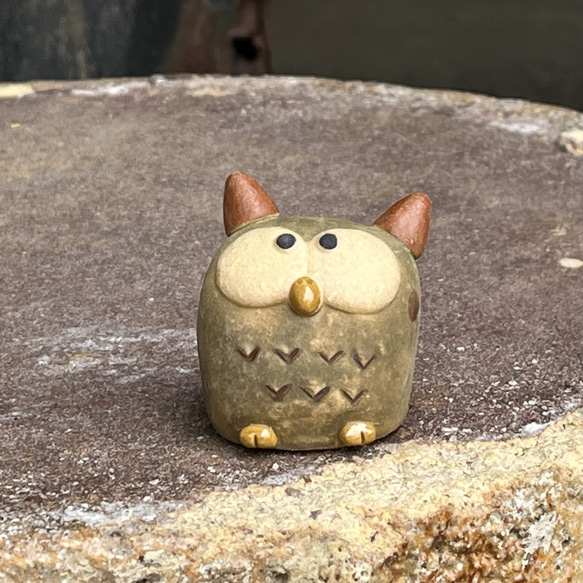 京都貓頭鷹 O-324 陶瓷 /owl/Owl/Eule/उल्लू 第1張的照片