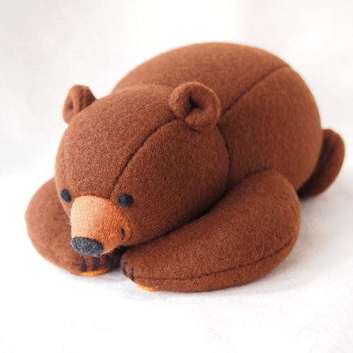kuzoomiko寝そべりグリズリー　グリズリー　ぬいぐるみ 受注制作】寝そべりグリズリー ぬいぐるみ kuzoomiko 通販
