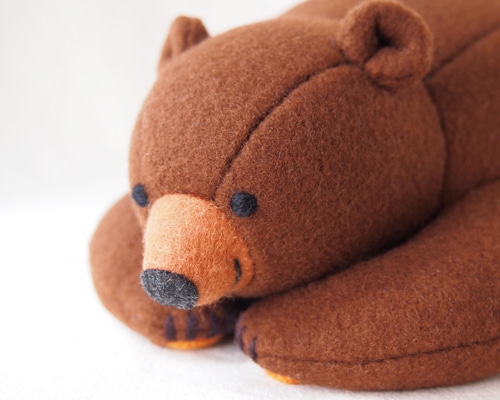 kuzoomiko寝そべりグリズリー　グリズリー　ぬいぐるみ 受注制作】寝そべりグリズリー ぬいぐるみ kuzoomiko 通販 11259670