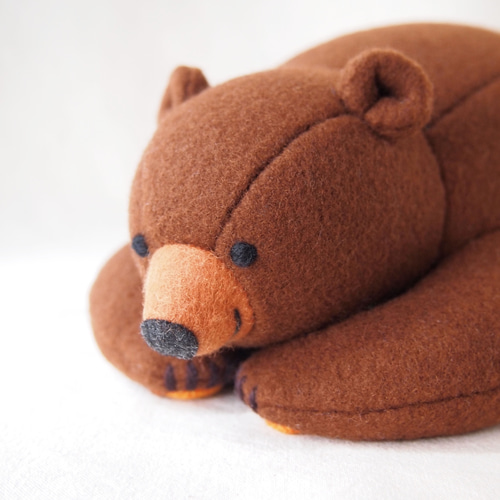 受注制作】寝そべりグリズリー ぬいぐるみ kuzoomiko 通販 11259670